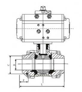 氣動絲扣球閥結(jié)構(gòu)圖